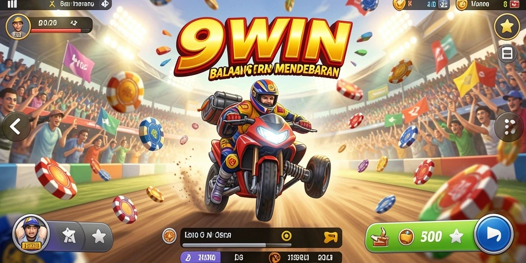 Gameplay Racing 9WIN yang mendebarkan dan penuh aksi.
