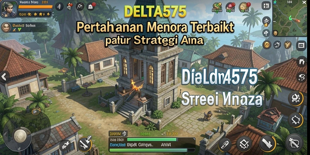 Tampilan gameplay menarik dari DELTA575 dalam strategi Tower Defense.