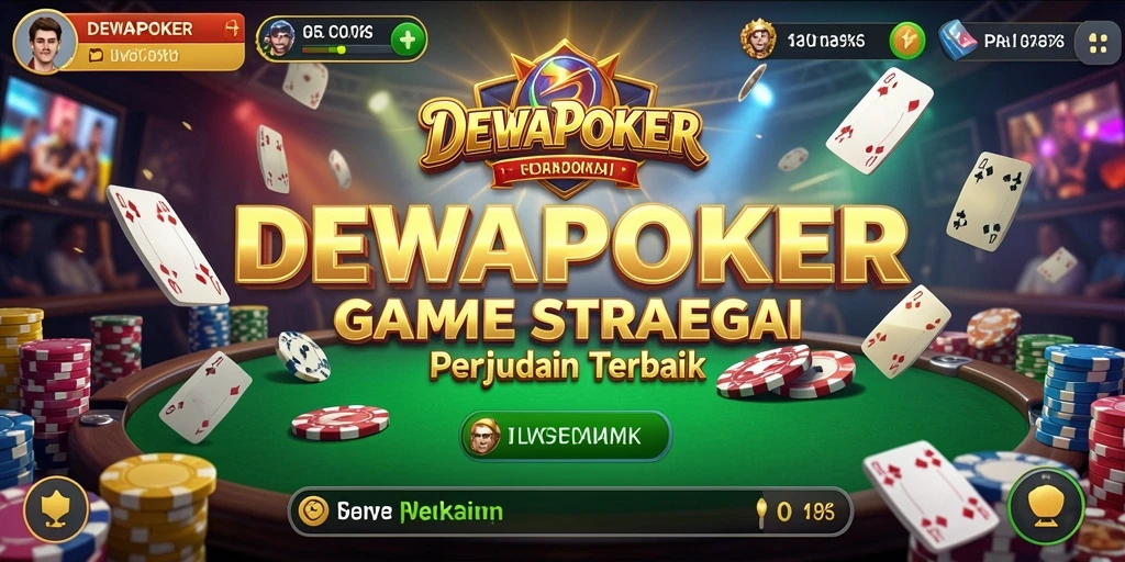 Tampilan gameplay <strong>DEWAPOKER</strong> yang menegangkan dan strategis.