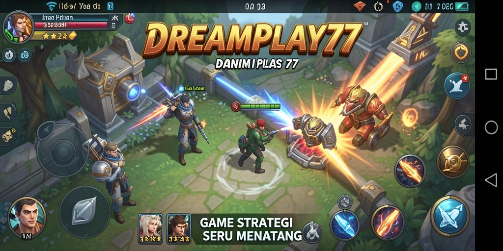Tampilan dynamic gameplay dan strategi yang mendebarkan.