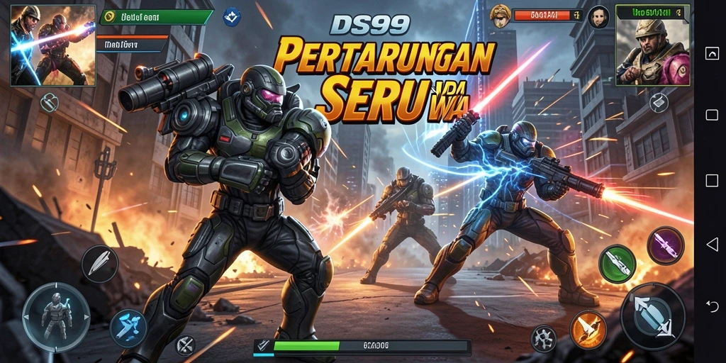 Gameplay DS99 yang menampilkan pertarungan mendebarkan.
