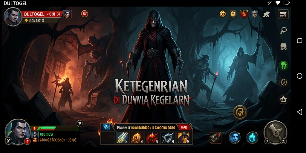 Tampilan gameplay DULTOGEL yang menegangkan dan menyeramkan.