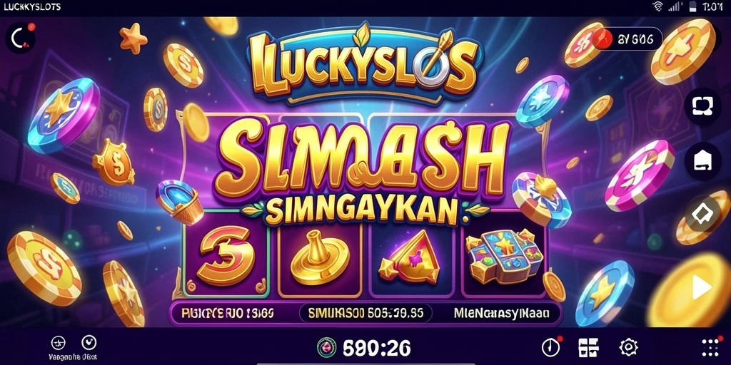 Tampilan gameplay menarik dari LUCKYSLOTS dengan berbagai mesin slot.