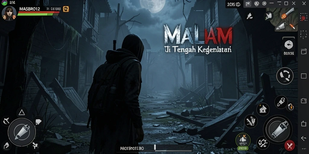 Gameplay menakutkan di MASBRO12 dengan suasana horor yang intens.