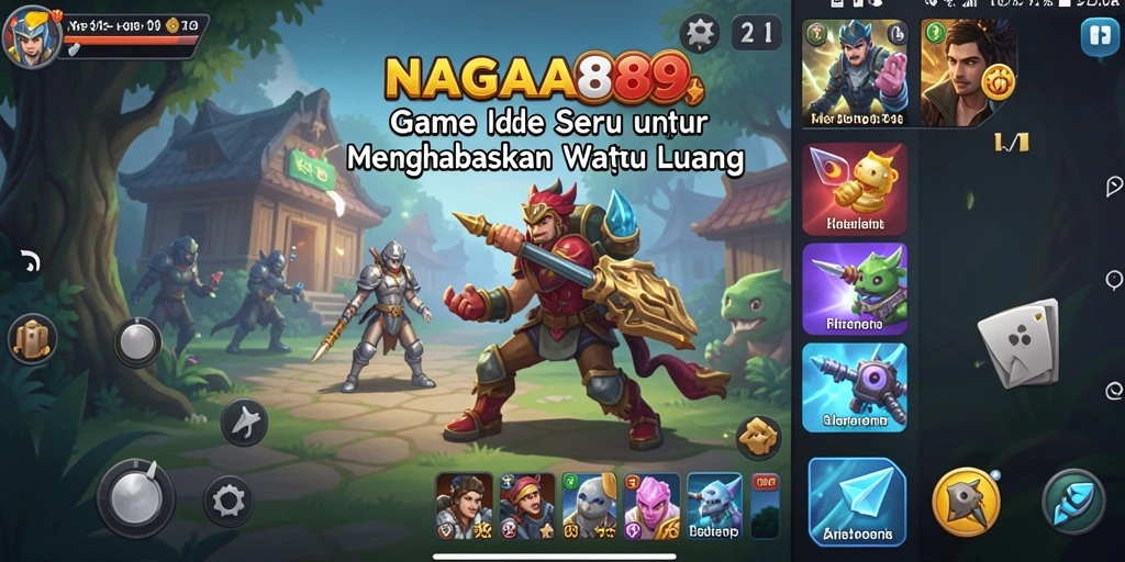 Screenshot NAGA889 menampilkan karakter dalam aksi gameplay Idle yang menghibur.