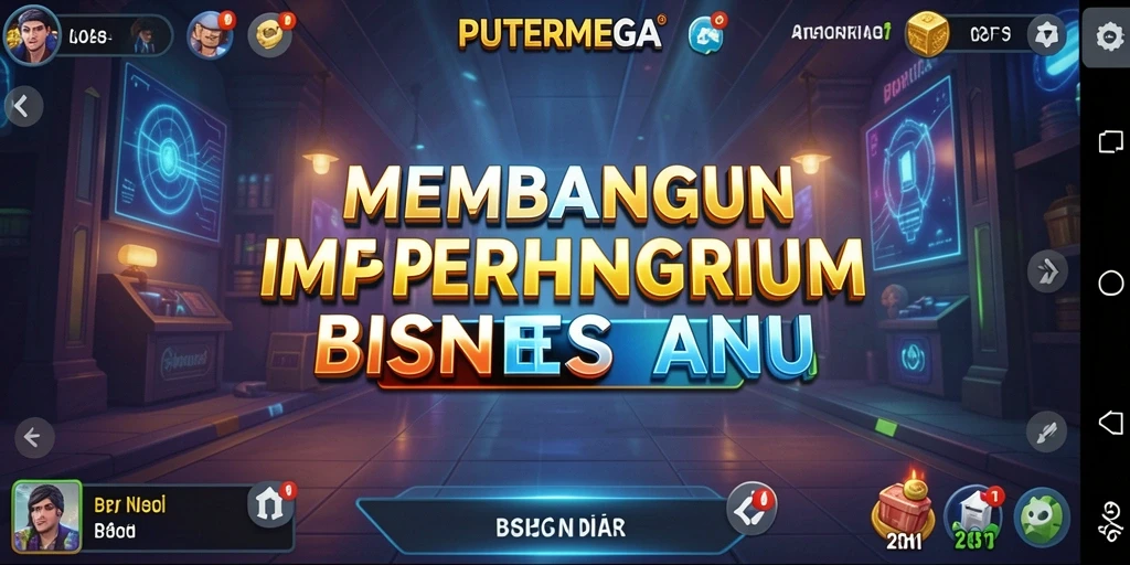 Tampilan gameplay PUTERMEGA yang penuh warna dan menarik.